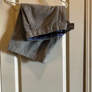 Men's Striped Flat Front Shorts